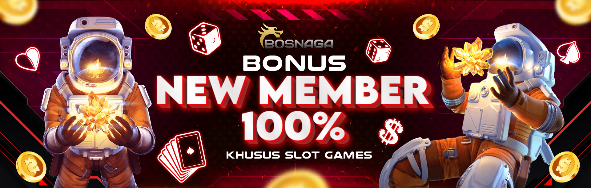 BONUS NEW MEMBER SLOTS 100%