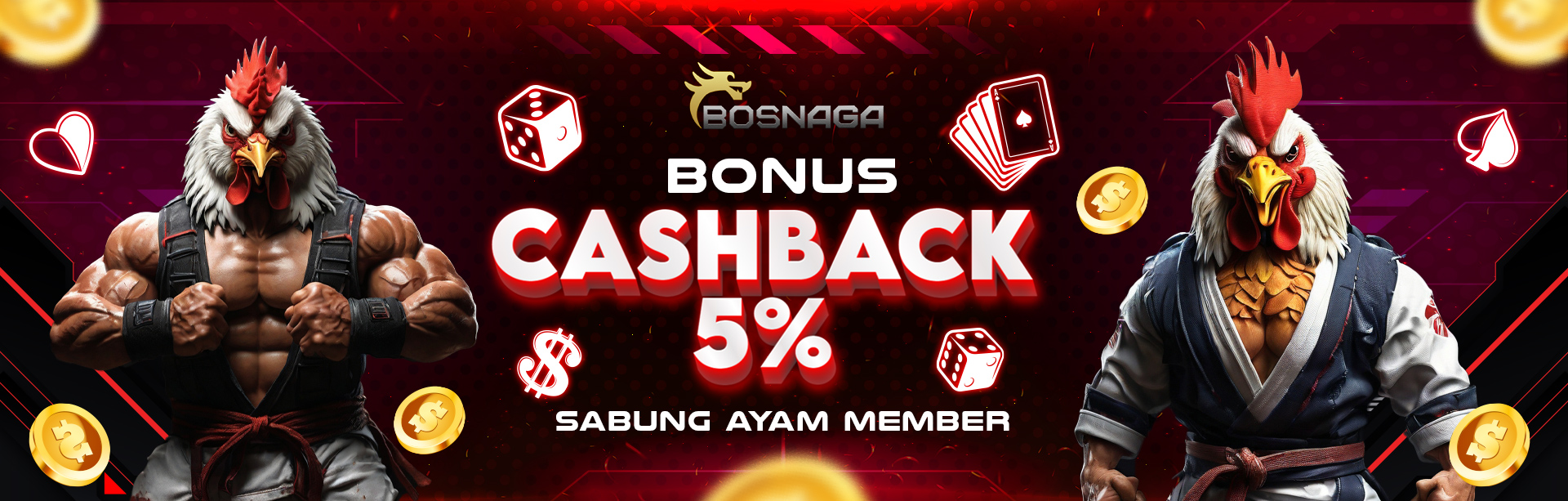 CASHBACK 5% SABUNG AYAM