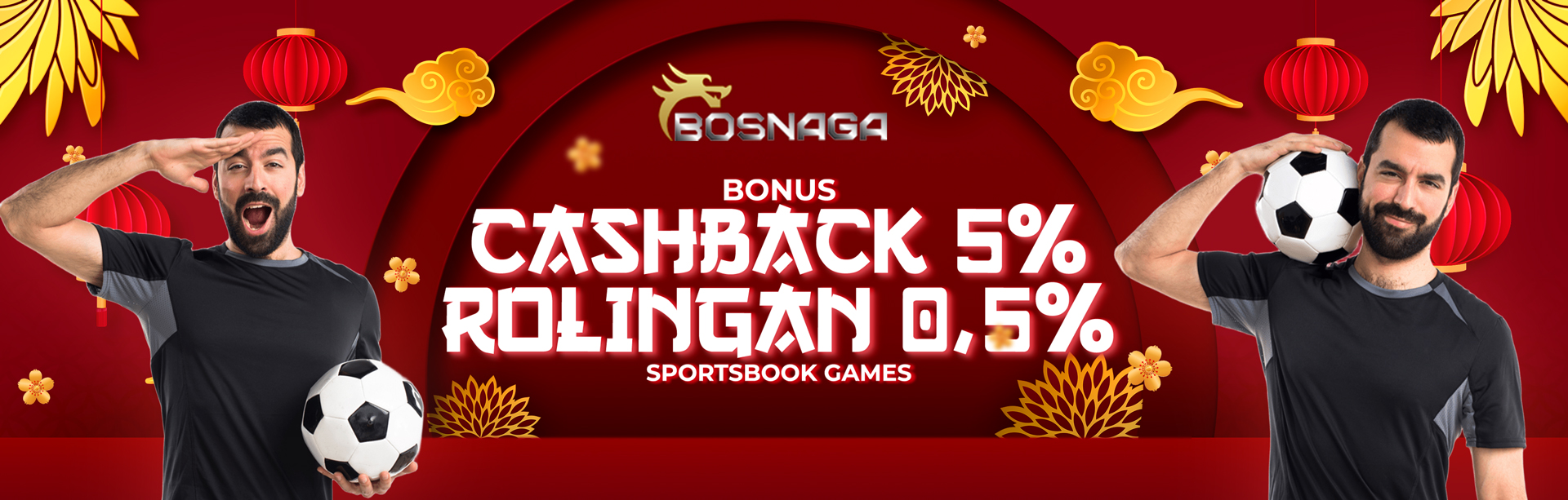 CASHBACK 5% + ROLLINGAN 0,5% SPORTSBOOK