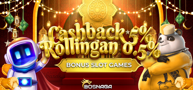 CASHBACK 5% + ROLLINGAN 0,5% SLOTS	