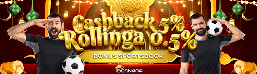 CASHBACK 5% + ROLLINGAN 0,5% SPORTSBOOK